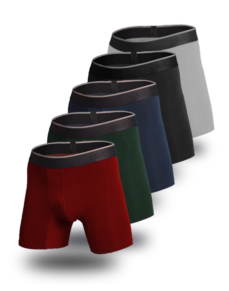 Briefly Bamboo Boxer Briefs 5 Pack
