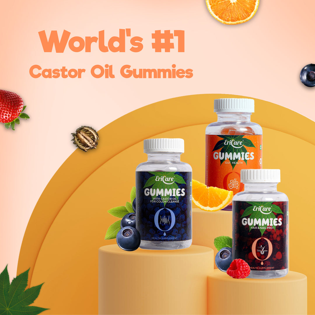 Gut Health Gummies | Probiotic + Castor Oil Dual Power for Digestive Care