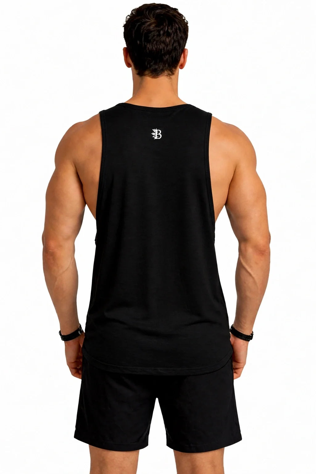 Bamboo Fabric Gen Z Oversize Gym Vest for Men |  Black