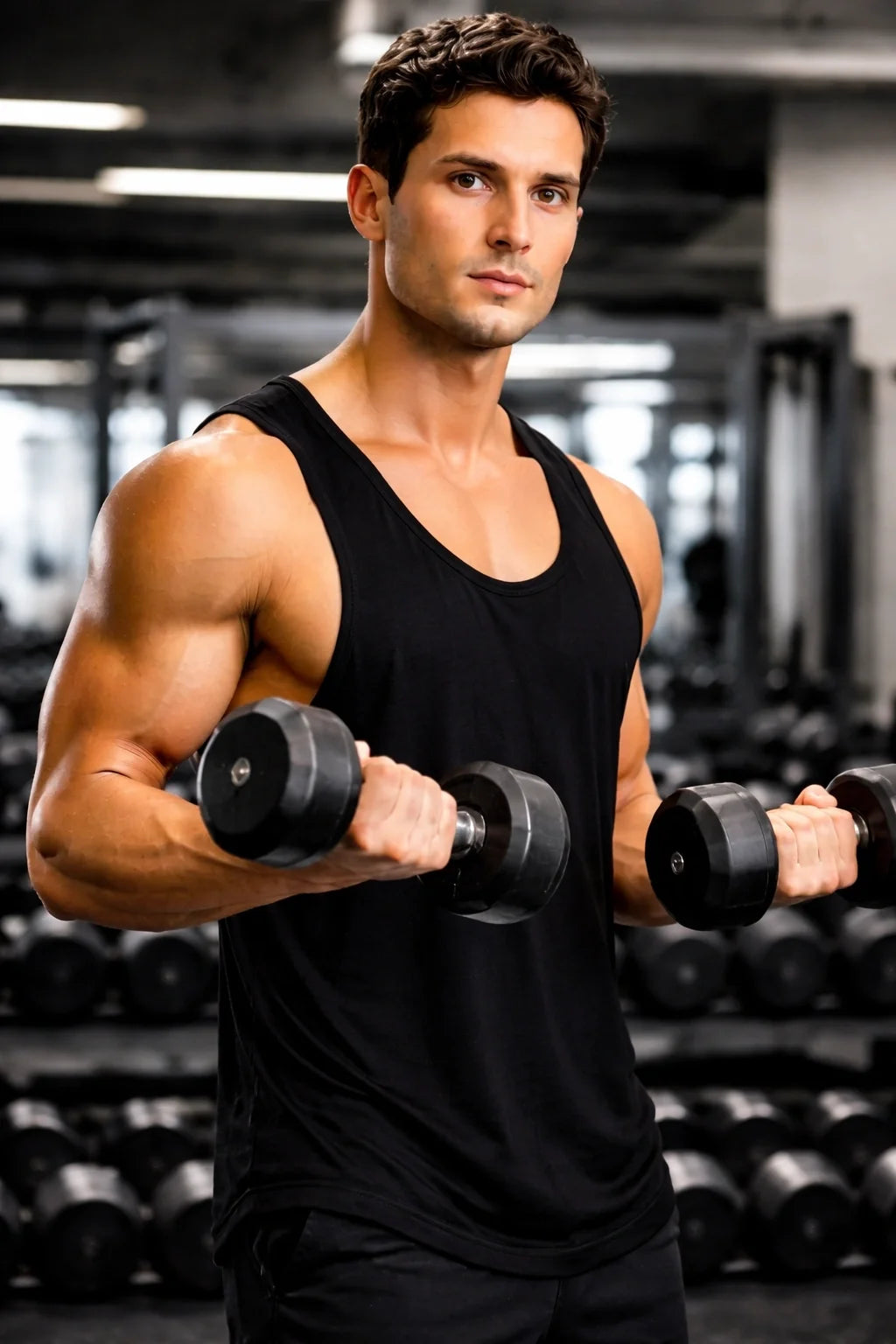 Bamboo Fabric Gen Z Oversize Gym Vest for Men |  Black