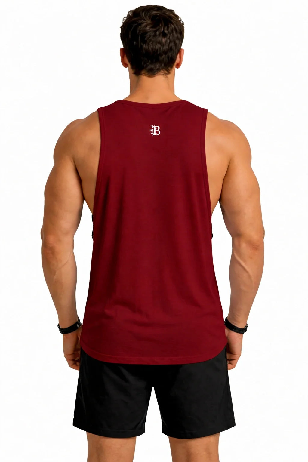 Bamboo Fabric Gen Z Oversize Gym Vest for Men | Maroon