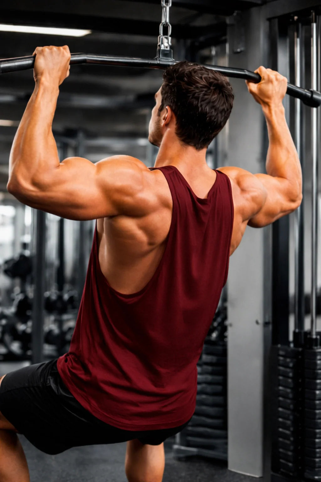 Bamboo Fabric Gen Z Gym Vest for Men | Maroon