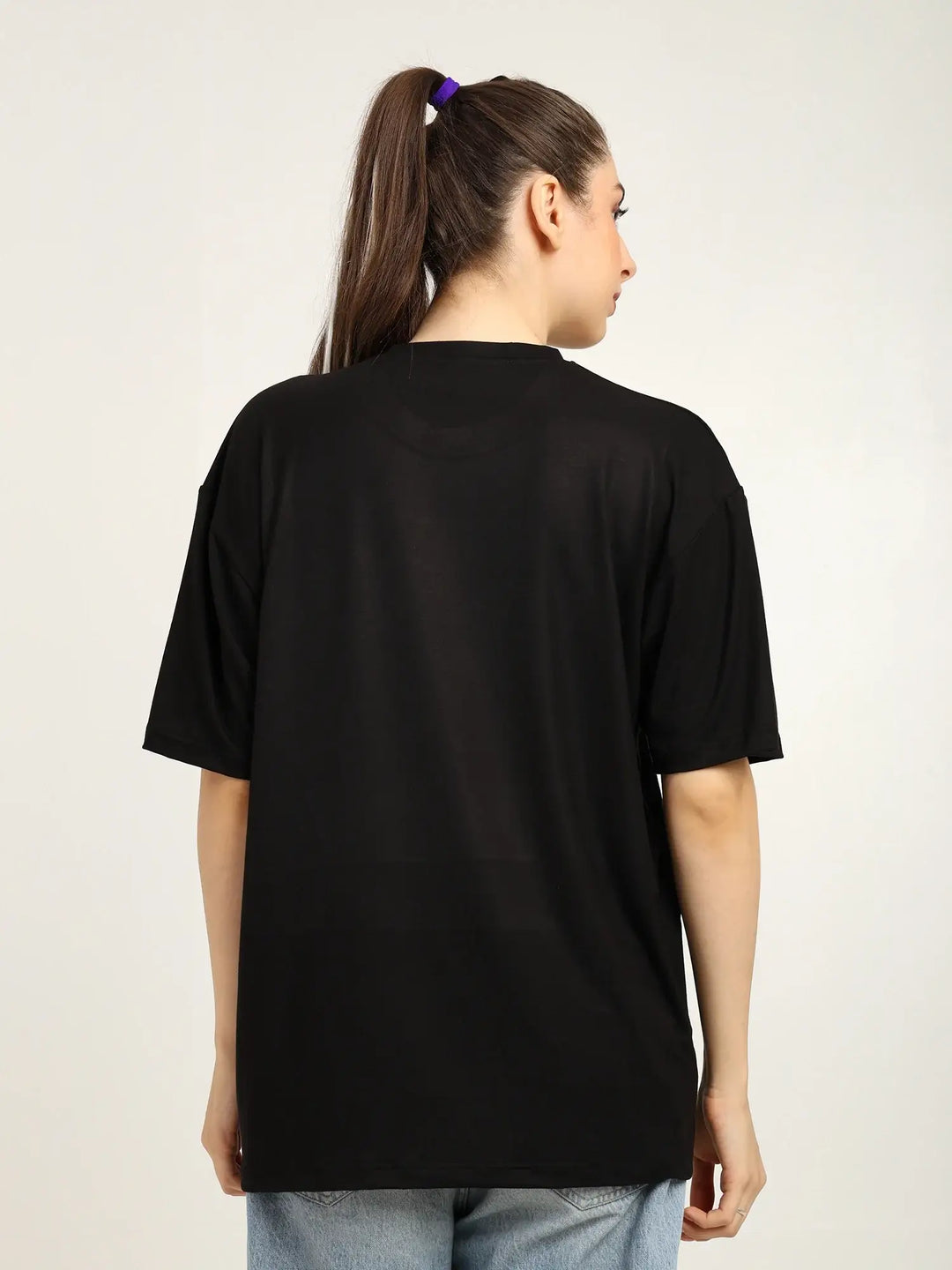 Women Black Oversized Bamboo T-Shirt – Soft, Breathable & Sustainable