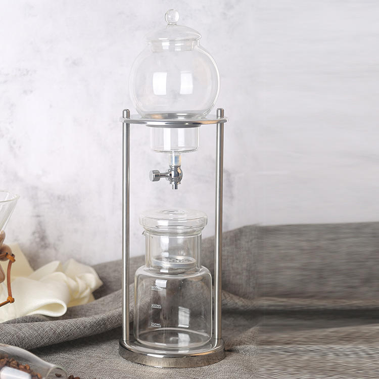 The Bean Co Roasters Cold Brew Coffee Tower – 500ml Capacity | Japan-Style Slow Drip Cold Brew Maker | Premium Glass & Wood Design
