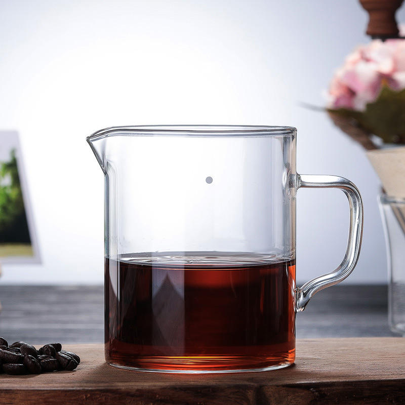 The Bean Co Roasters Double-Walled Glass Coffee Dripper with 450ml Glass Carafe | Heat-Resistant Borosilicate Glass Pour-Over Set with Handle