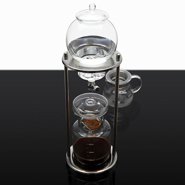 The Bean Co Roasters Cold Brew Coffee Tower – 500ml Capacity | Japan-Style Slow Drip Cold Brew Maker | Premium Glass & Wood Design