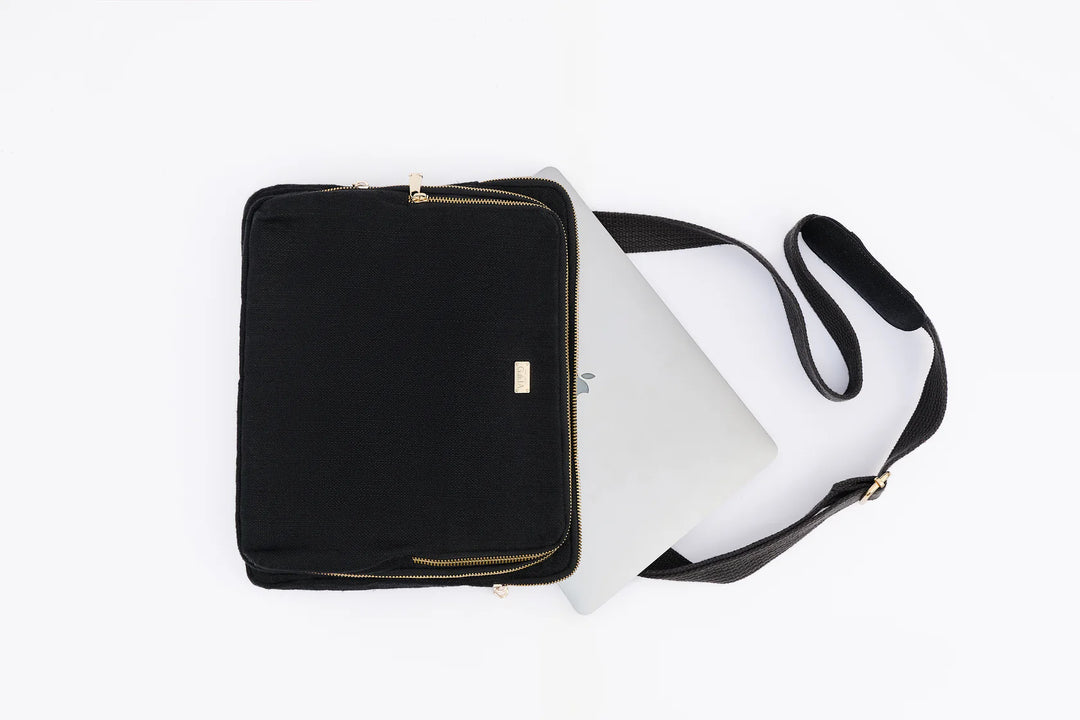 The Label GAIA Premium Hemp Cross Body Laptop Messenger Bag