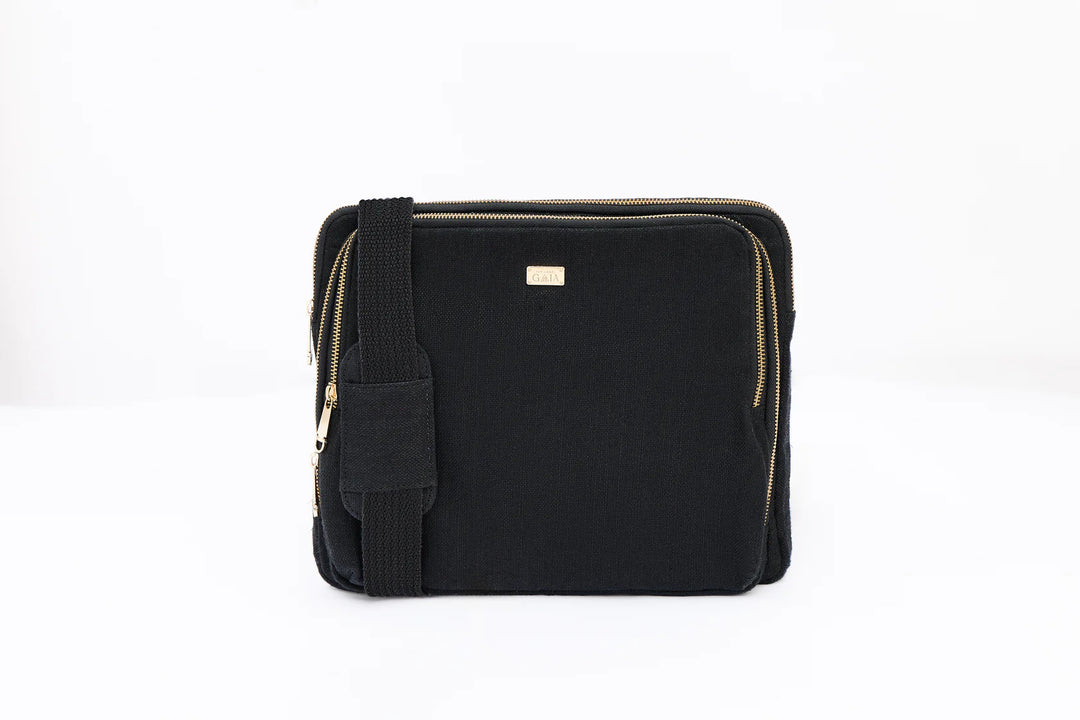 The Label GAIA Premium Hemp Cross Body Laptop Messenger Bag