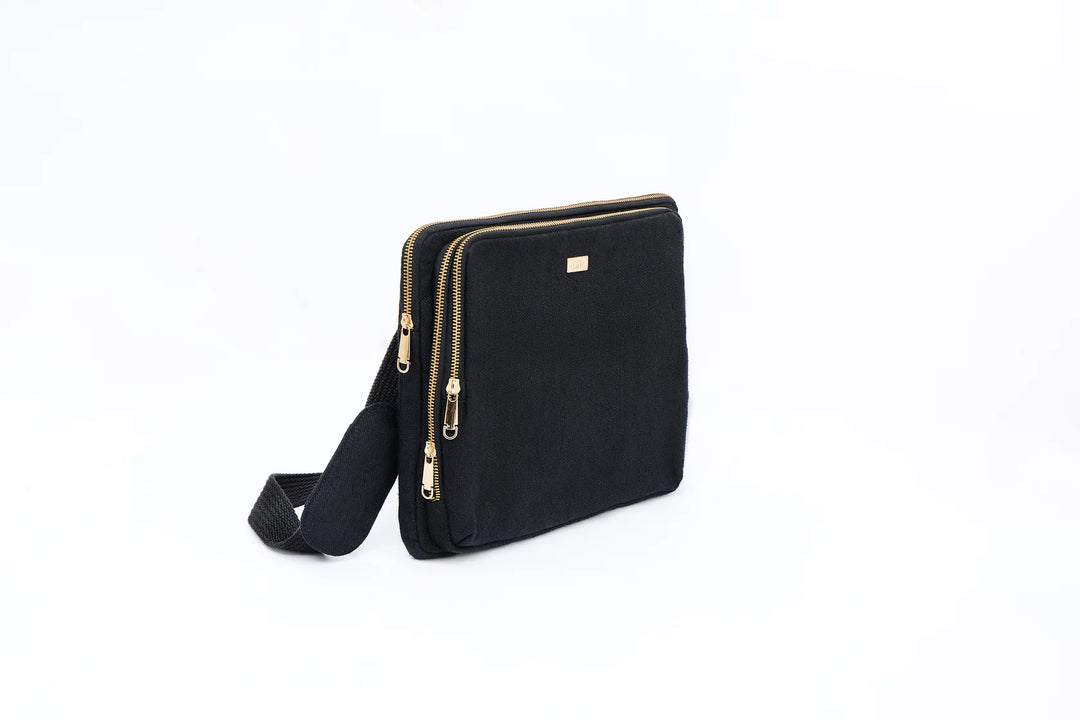 The Label GAIA Premium Hemp Cross Body Laptop Messenger Bag