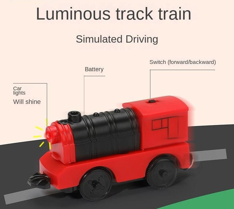 Wudly - Wooden Building Blocks Set, Electric Train City Construction Stacking Blocks Preschool Learning Educational Toys,Wooden Take-Along Tabletop Railroad Play Set for 3+ Years old kids, Child Safe Certified, Multi colors.