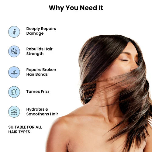 ThriveCo Ultimate Hair Mask With Hyaplex™| For Dry, Lifeless, Frizzy, and Damaged Hair | Smooths Frizz, Repairs Damage, Hydrates & Strengthens Hair | 200 ml