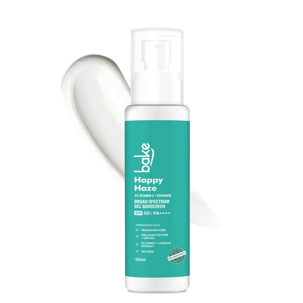 Happy Haze 100% Mineral Water Resistant Sunscreen SPF 50 PA++++ with 2% Vitamin C, Ceramide