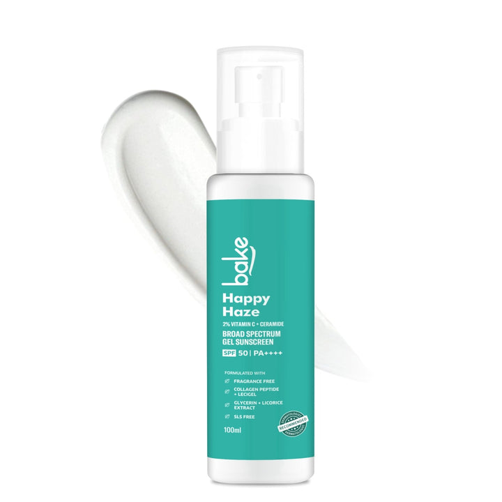 Happy Haze 100% Mineral Water Resistant Sunscreen SPF 50 PA++++ with 2% Vitamin C, Ceramide