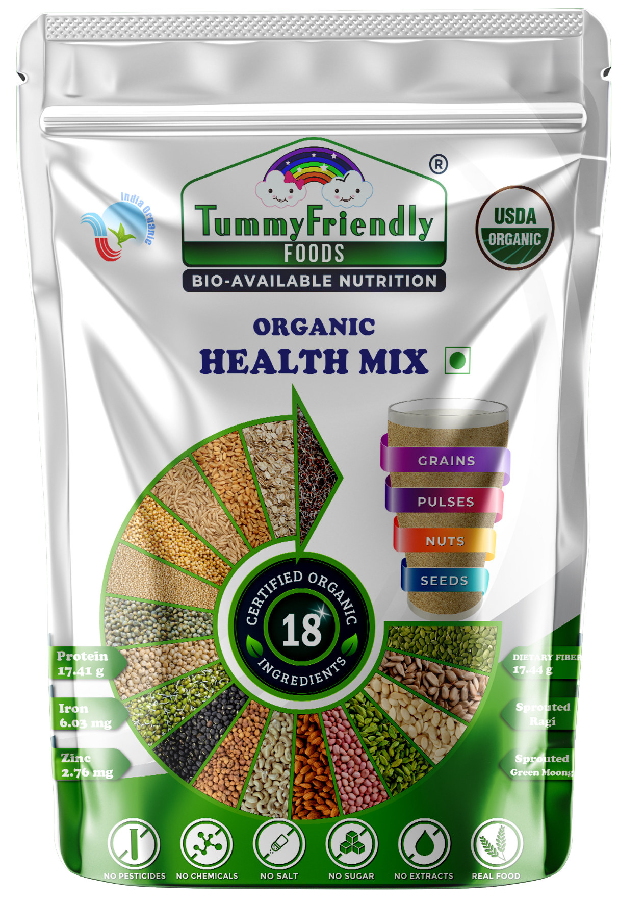 Organic Multigrain Health Mix | For Kids and Adults | 800g