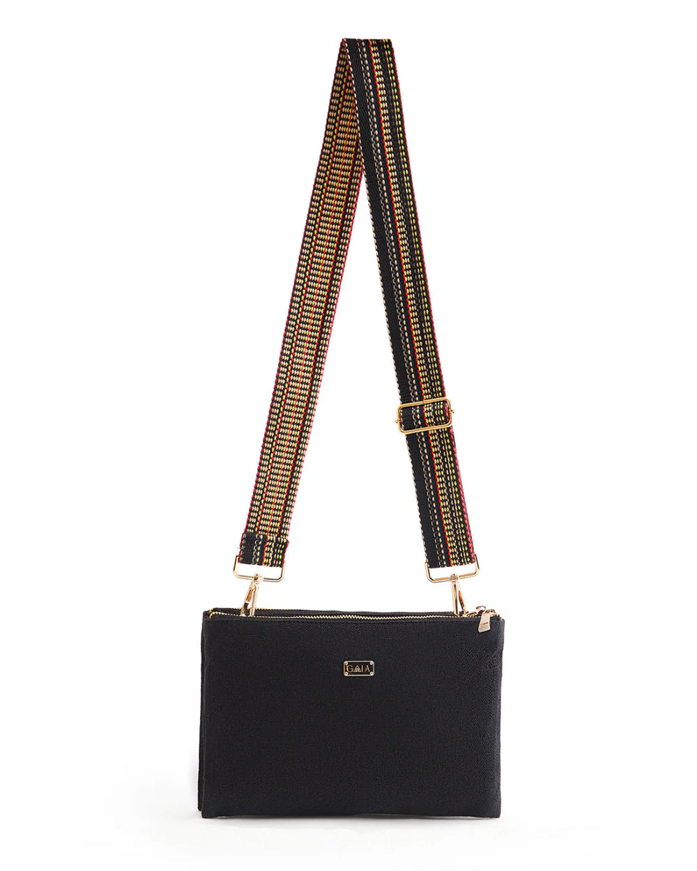 The Label GAIA Hemp Double Pocket Sleek Sling Bag