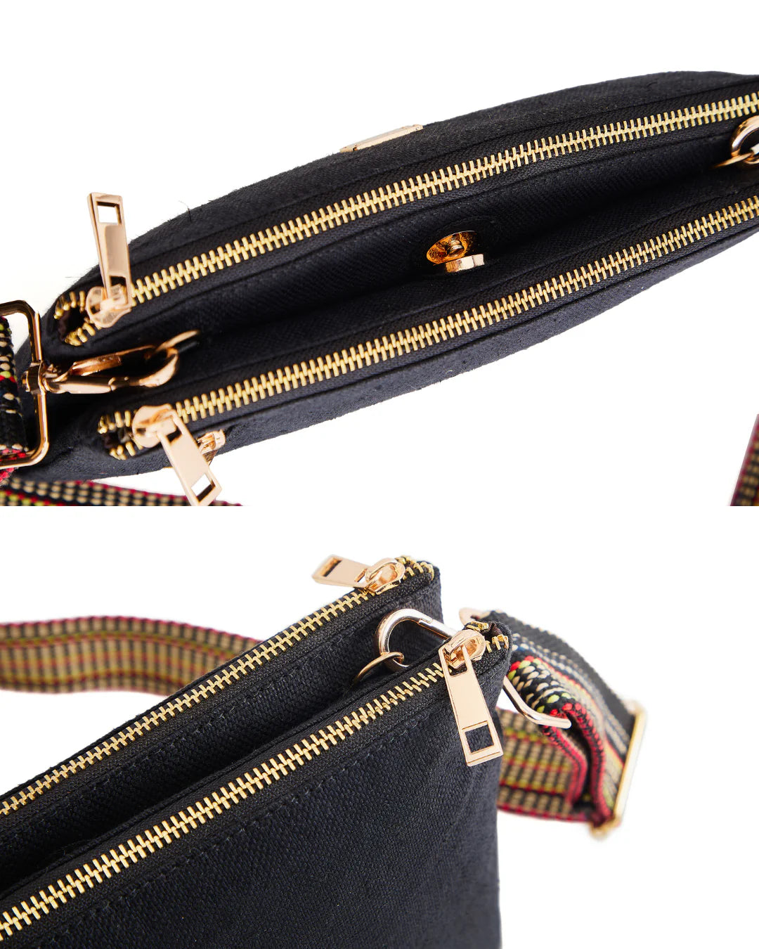 The Label GAIA Hemp Double Pocket Sleek Sling Bag