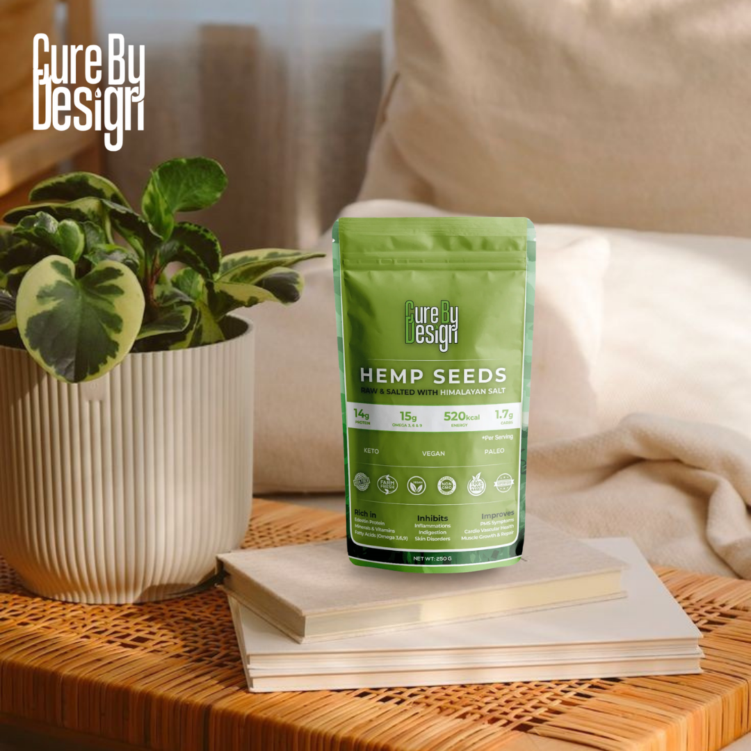 Cure By Design Hemp Seed Toasted with Pink Salt 250gm