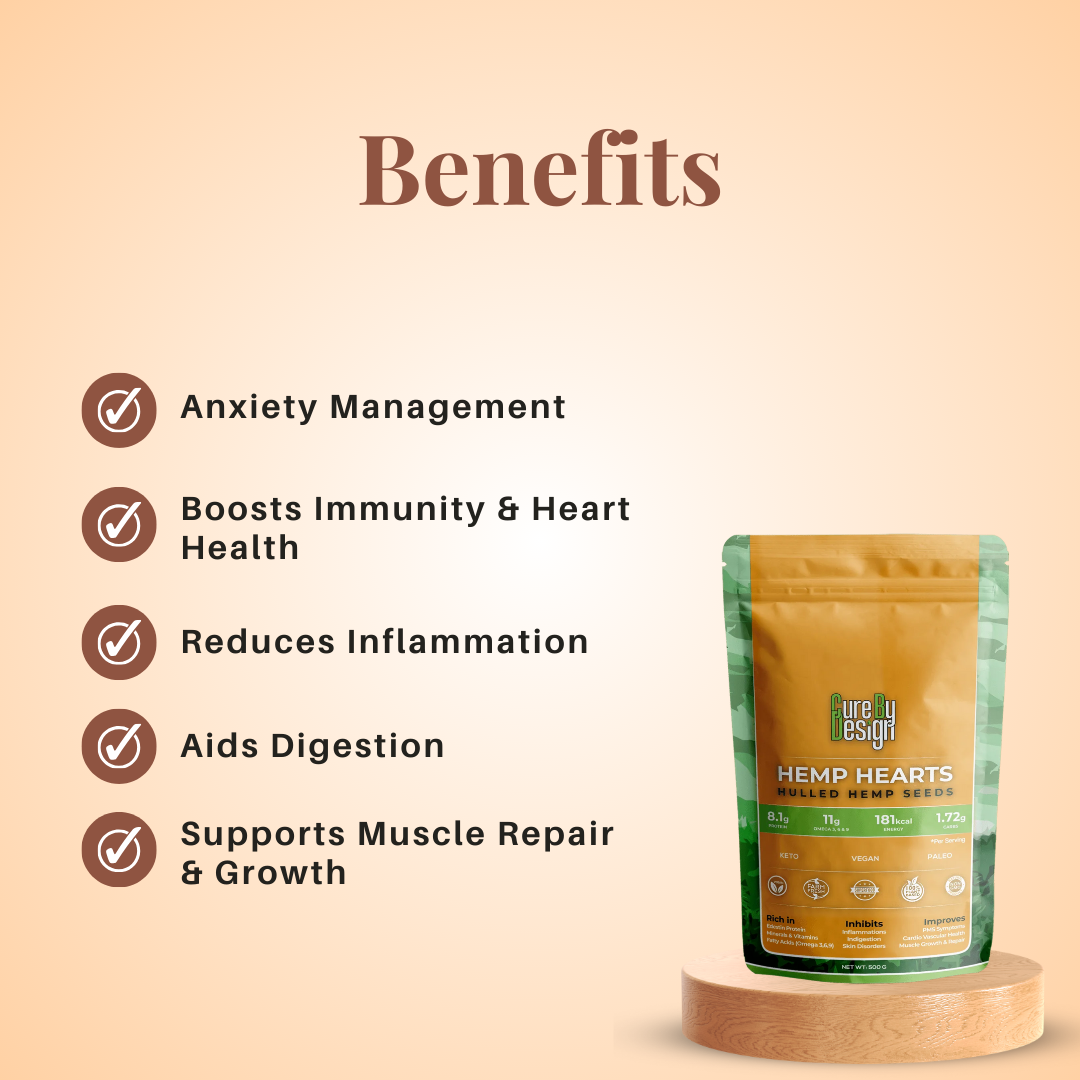Cure By Design Hemp Hearts 200gm