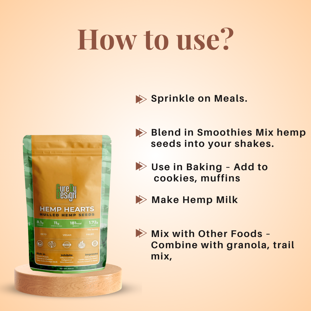 Cure By Design Hemp Hearts 200gm