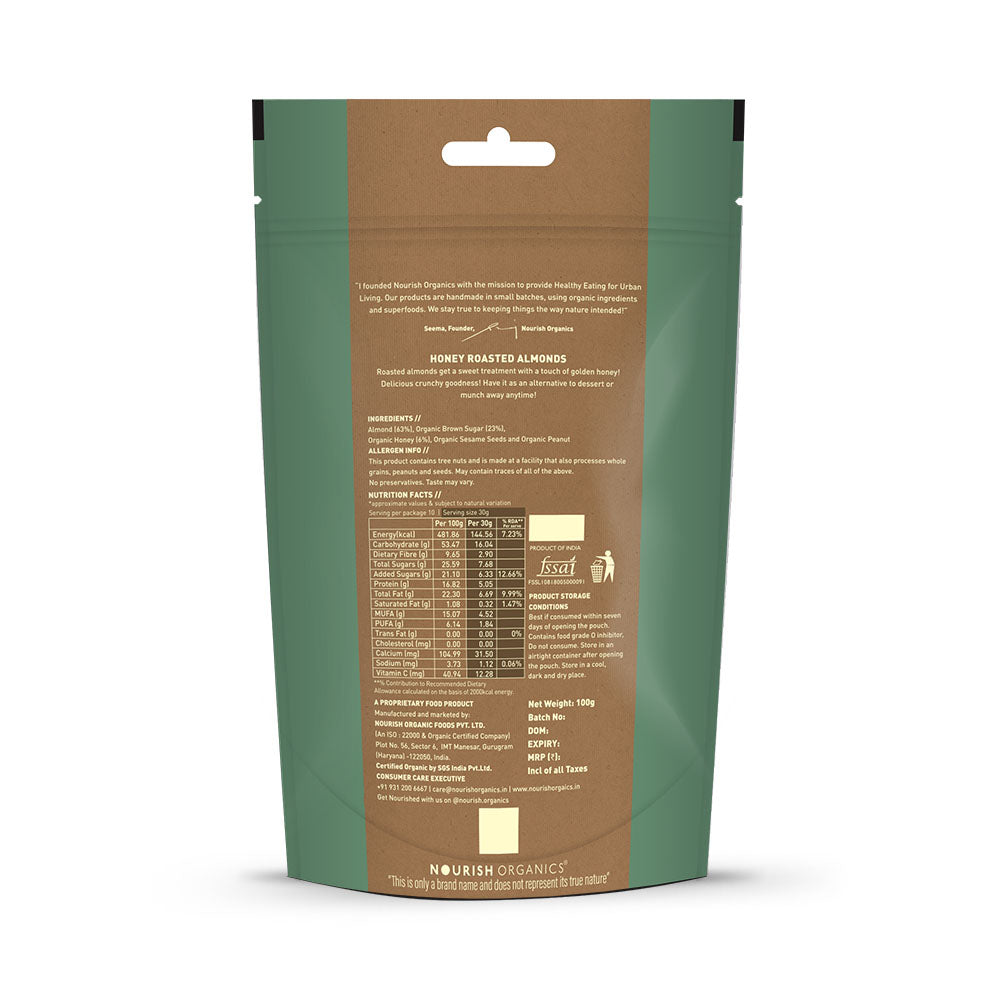 NOURISH ORGANICS Honey Roasted Almonds