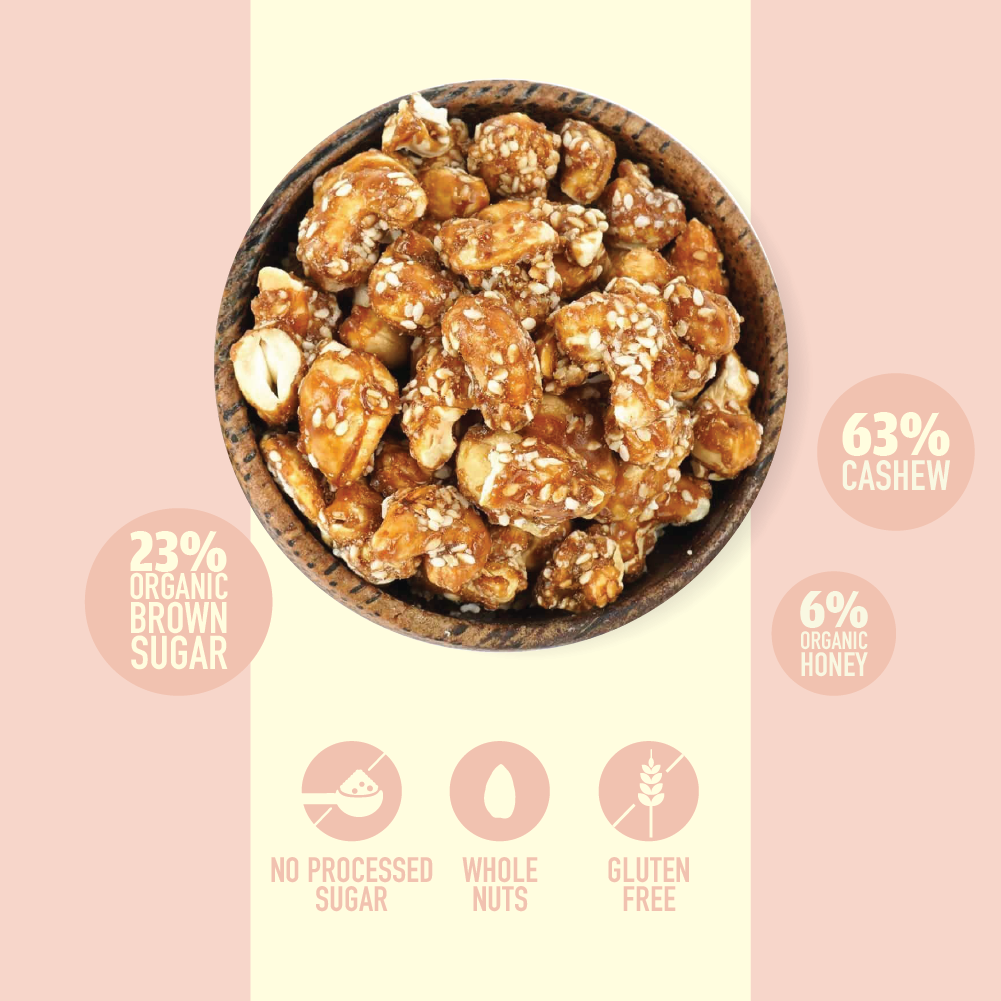 NOURISH ORGANICS Honey Roasted Cashews