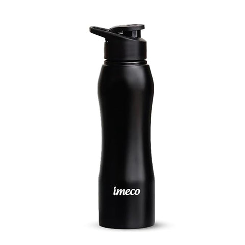 IMECO ECO-CURVE Stainless Steel Water Bottle 1 Litre - Leakproof, Rust-Free, & BPA-Free - Ideal for Gym, Office, School & Travel