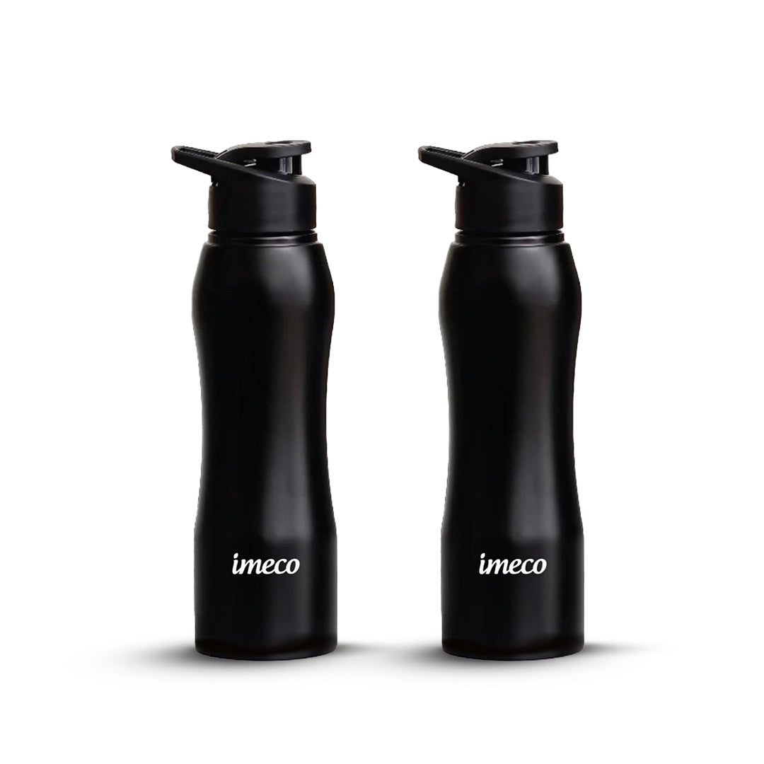 IMECO ECO-CURVE Stainless Steel Water Bottle 1 Litre - Leakproof, Rust-Free, & BPA-Free - Ideal for Gym, Office, School & Travel