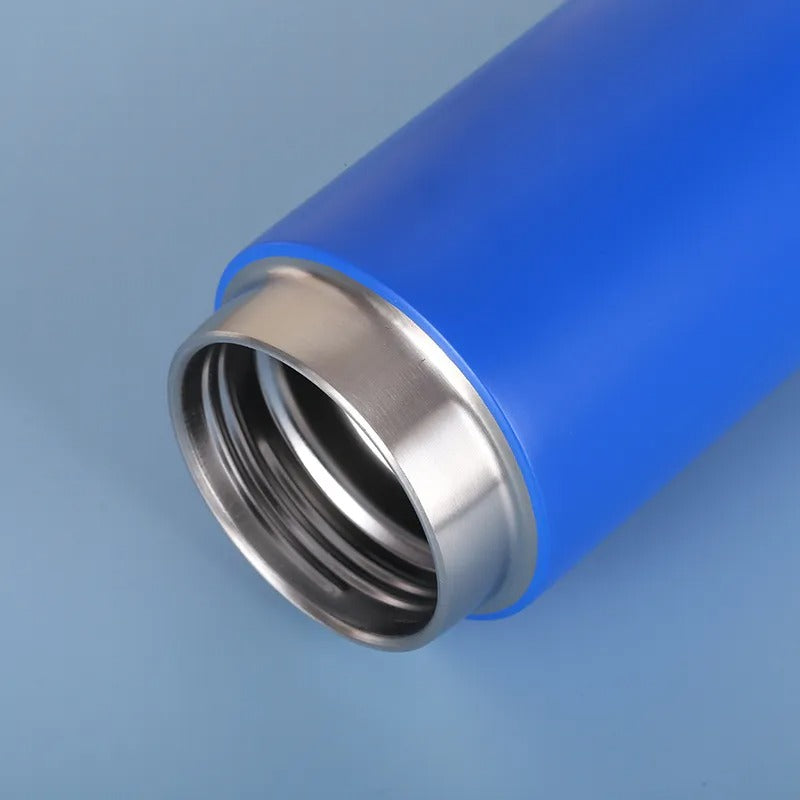 IMECO ECO-EDGE Bamboo Thermos Water Bottle - 24H Hot & Cold, Leakproof & Insulated 600 ml