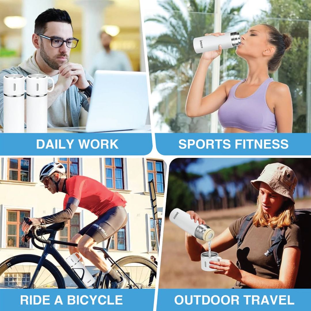 IMECO ECO-FLASK Stainless Steel Bottle - Insulated, Leakproof & BPA-Free 500 ml