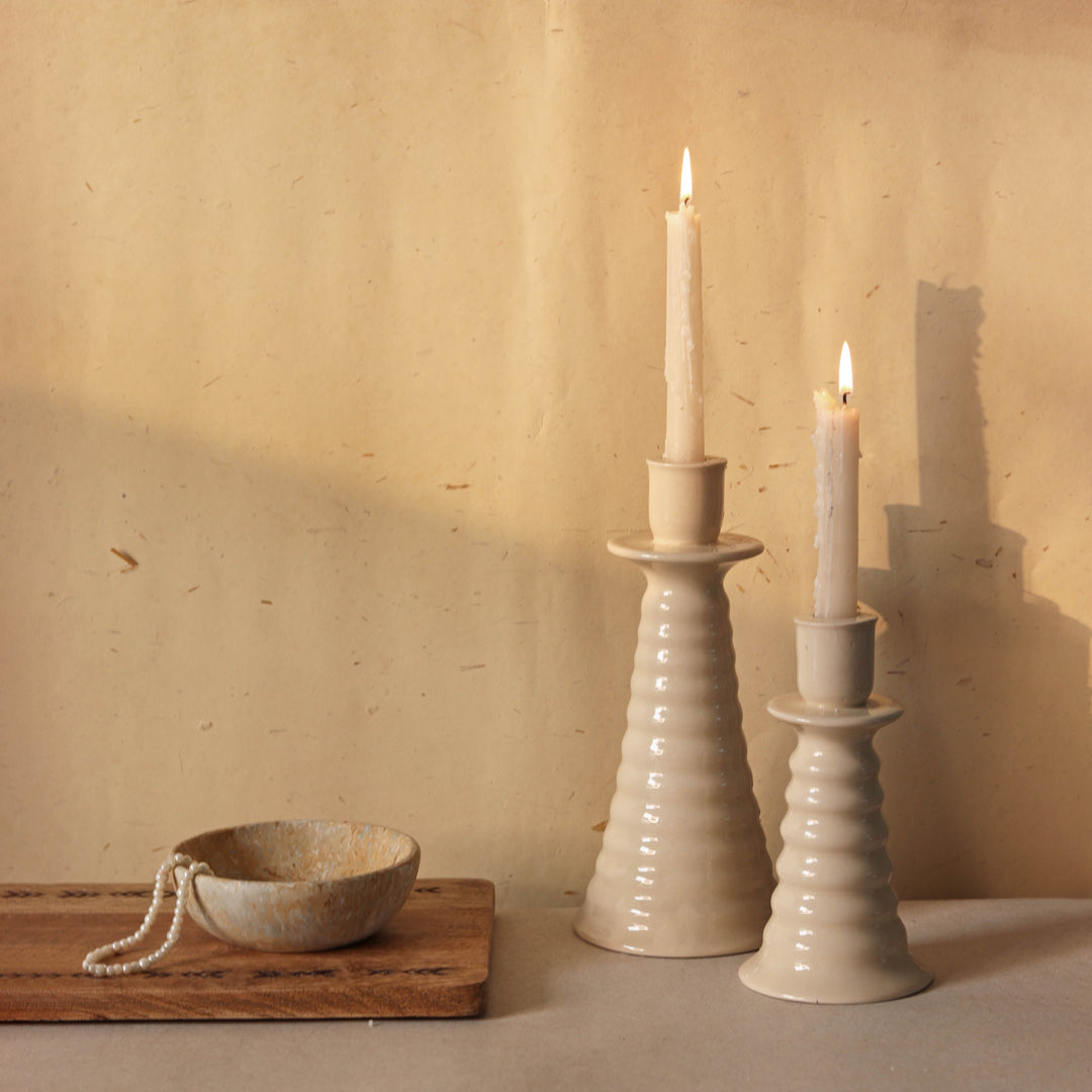 Muun Home Ceramic Coil Candle Holder