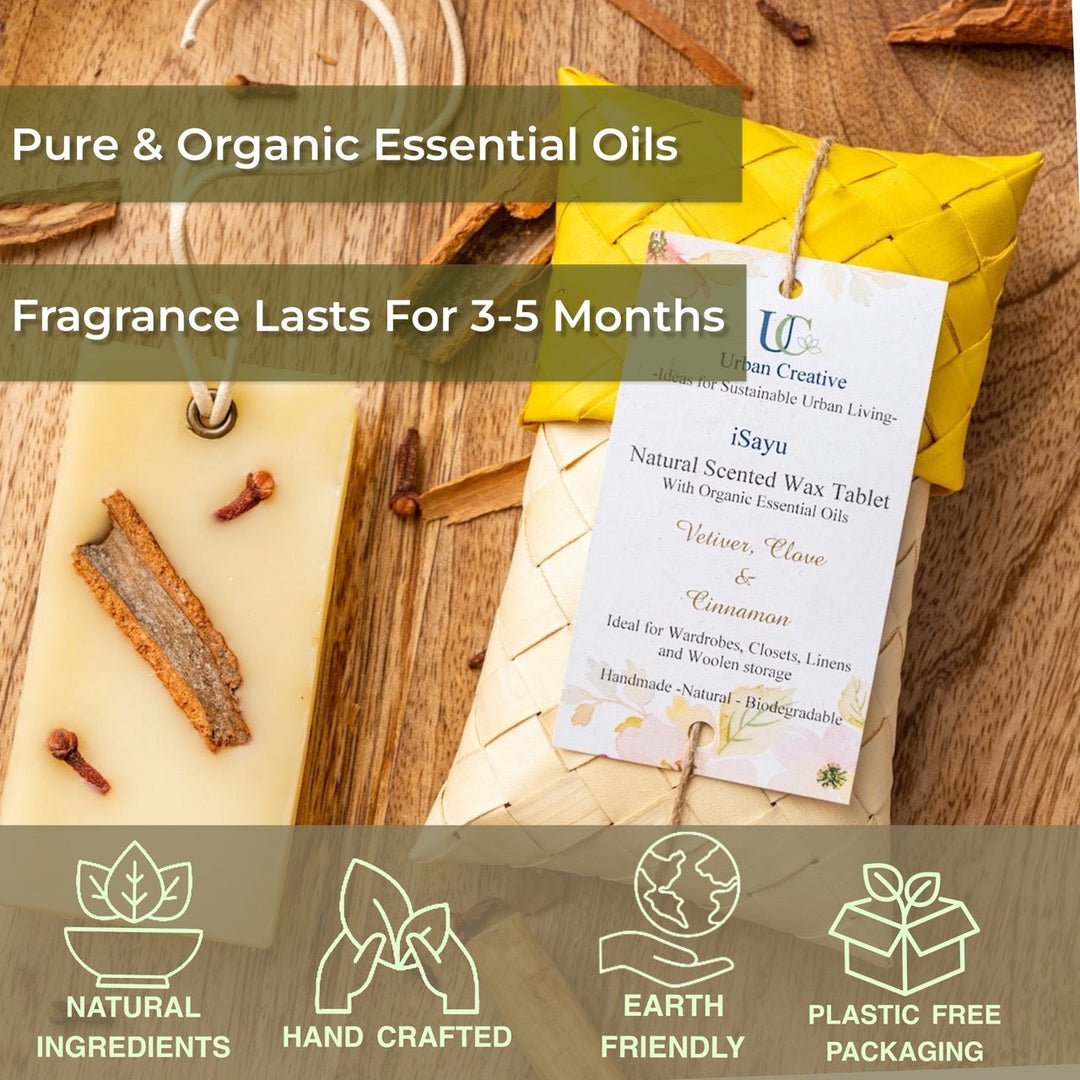 Vetiver, Clove & Cinnamon – Warm and Spicy fragrance wax tablet