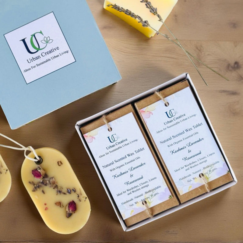 Gift Set of 2 Natural Scented Wax tablets/  Aroma Wax Bars  in assorted fragrances