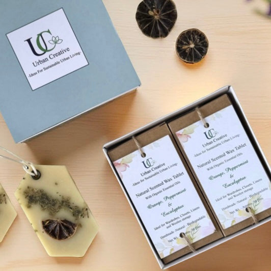 Gift Set of 2 Natural Scented Wax tablets/  Aroma Wax Bars  in assorted fragrances
