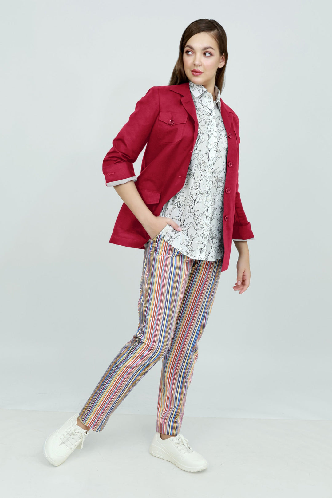 Adam Leaves Stella - Woman Linen Jacket