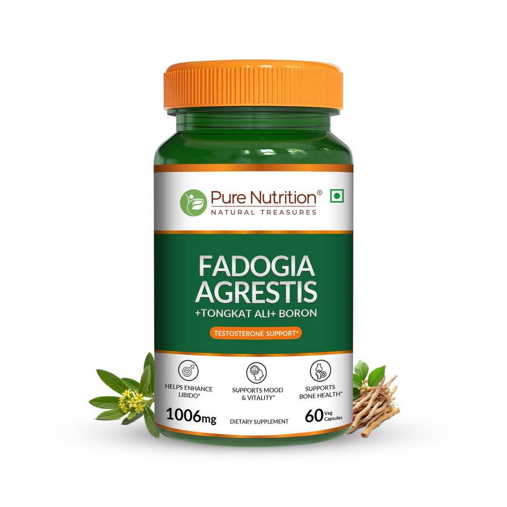 Fadogia Agrestis + Tongkat Ali + Boron Natural Testosterone Support | 60 Tablets