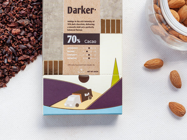 BAR Darker 70% – Idukki Origin Dark Chocolate – 80 gm