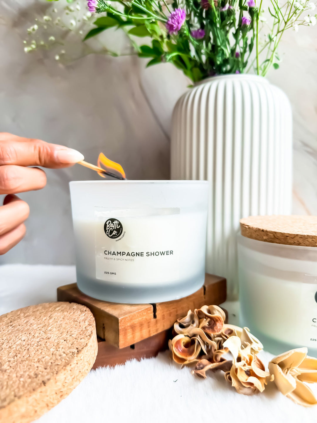 Batti & Co. Champagne Shower Candle 225g