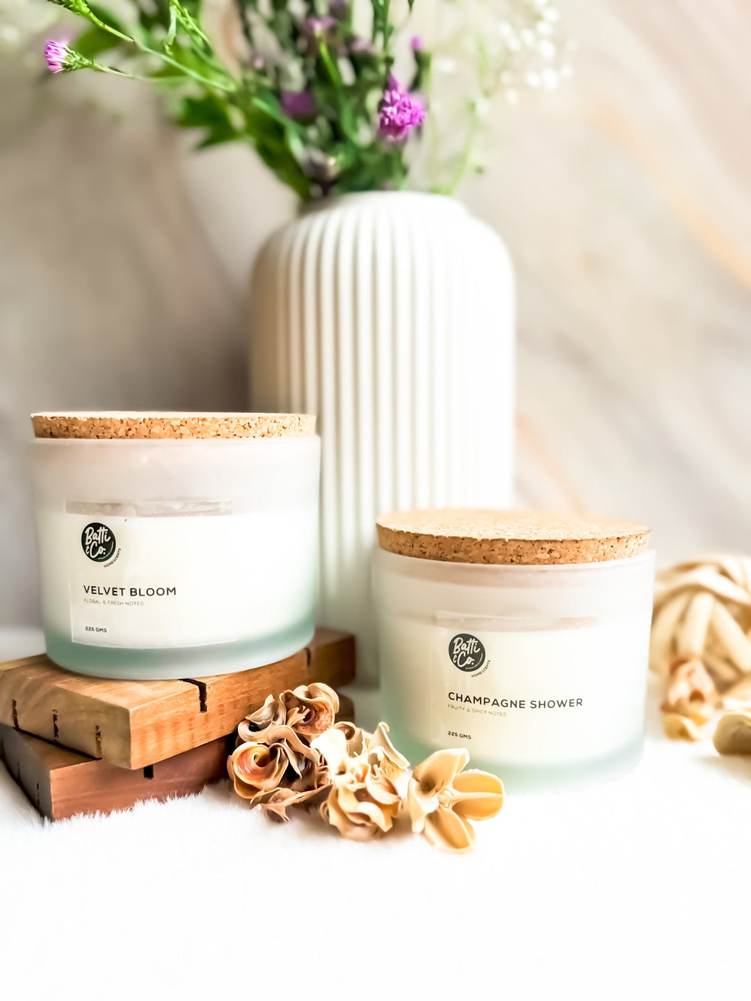 Batti & Co. Velvet Bloom Candles 225g