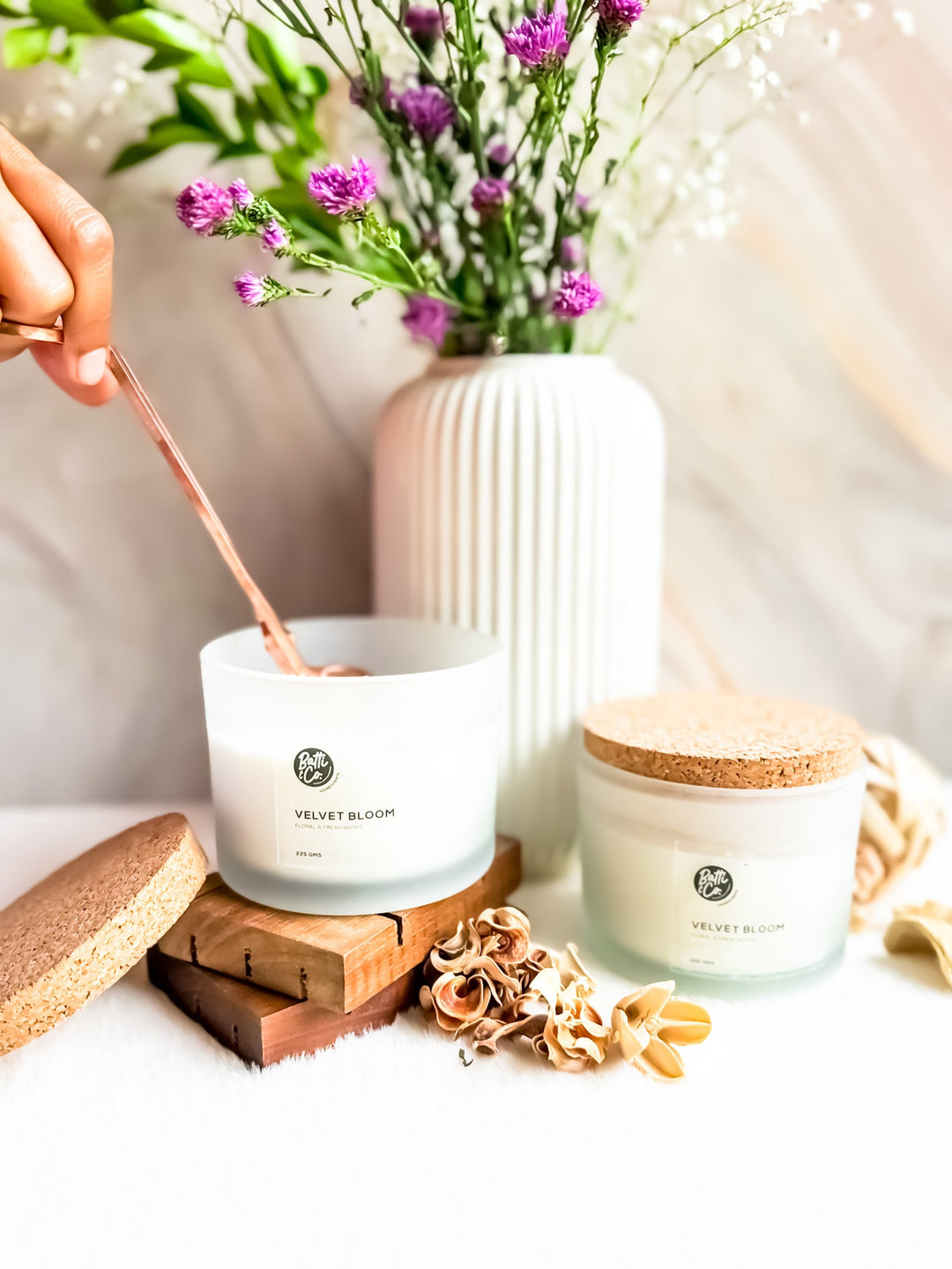 Batti & Co. Velvet Bloom Candles 225g