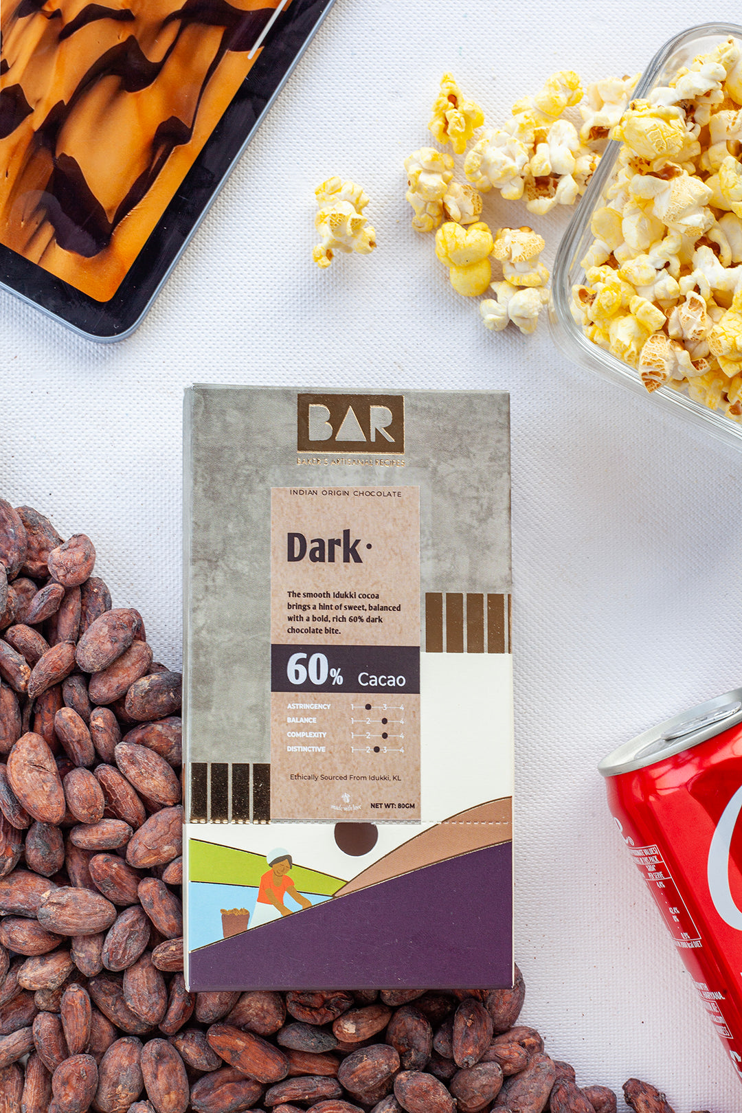 BAR Dark 60% – Idukki Origin Dark Chocolate – 80 gm