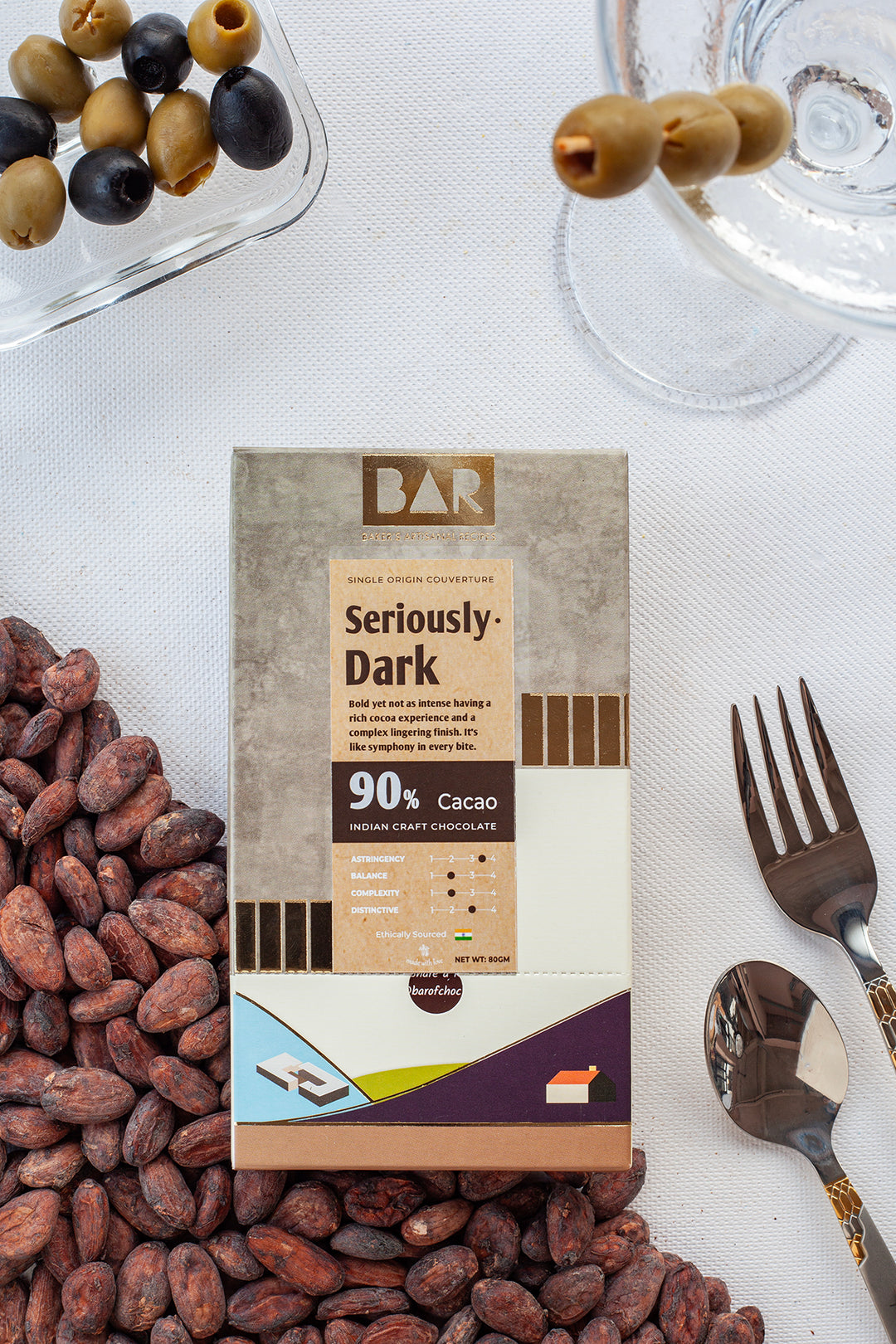 BAR Seriously Dark 90% – Idukki Origin Dark Chocolate – 80 gm