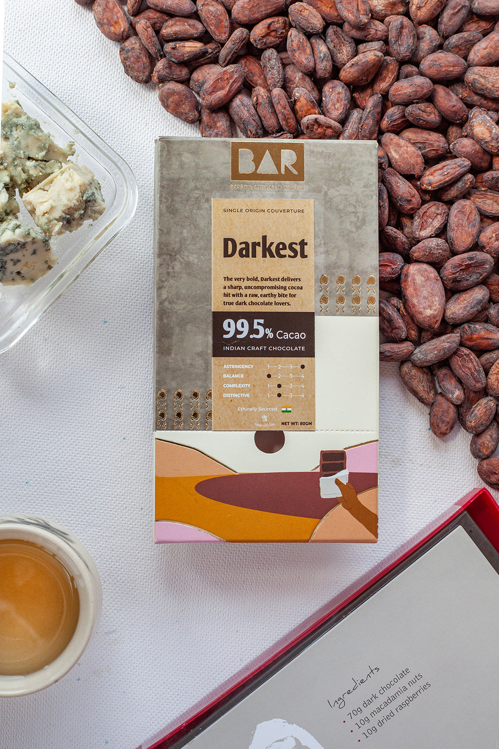 BAR Darkest 99.5% – Mangalore Origin Dark Chocolate – 80 gm