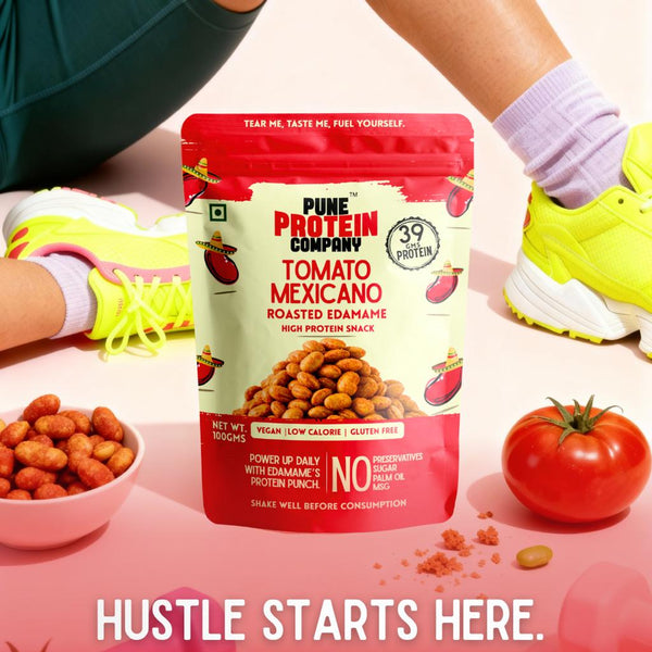 Pune Protein Company Tomato Mexicano Roasted Edamame | 39g Protein