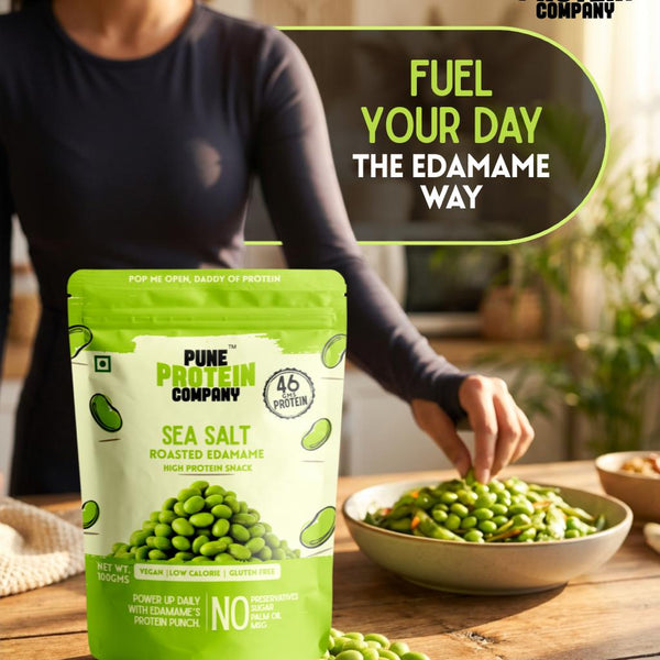 Pune Protein Company Sea Salt Roasted Edamame | 46g Protein