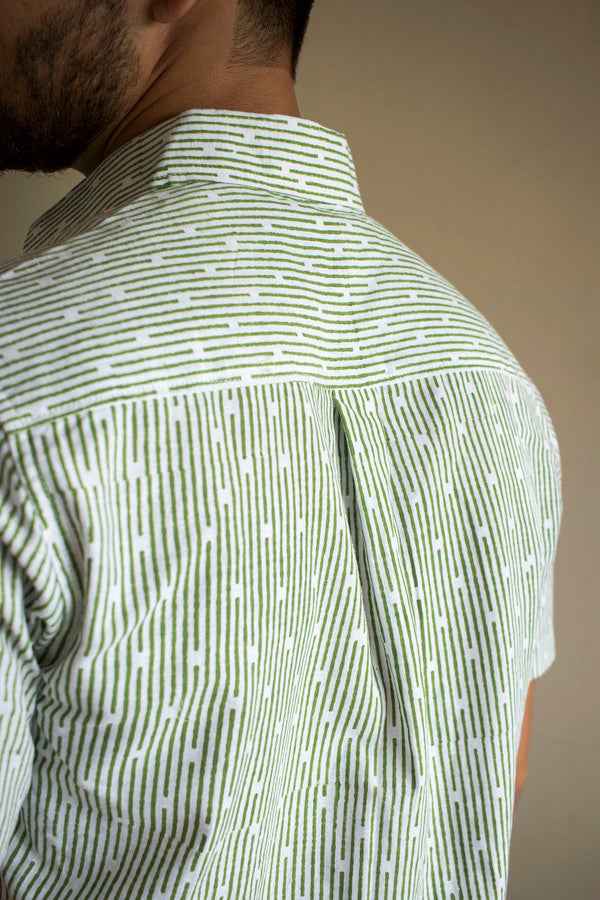 Earthy Route Green Lakeer · Half Sleeve Shirt