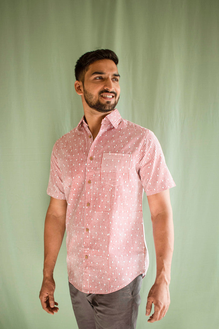 Earthy Route Red lakeer · half sleeve shirt
