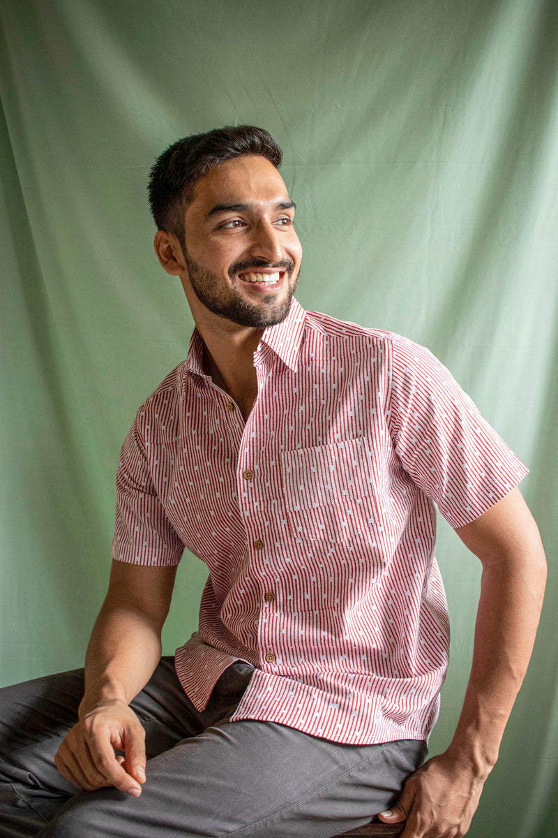 Earthy Route Red lakeer · half sleeve shirt