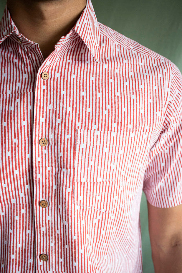 Earthy Route Red lakeer · half sleeve shirt