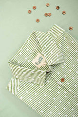 Earthy Route Green Lakeer · Half Sleeve Shirt
