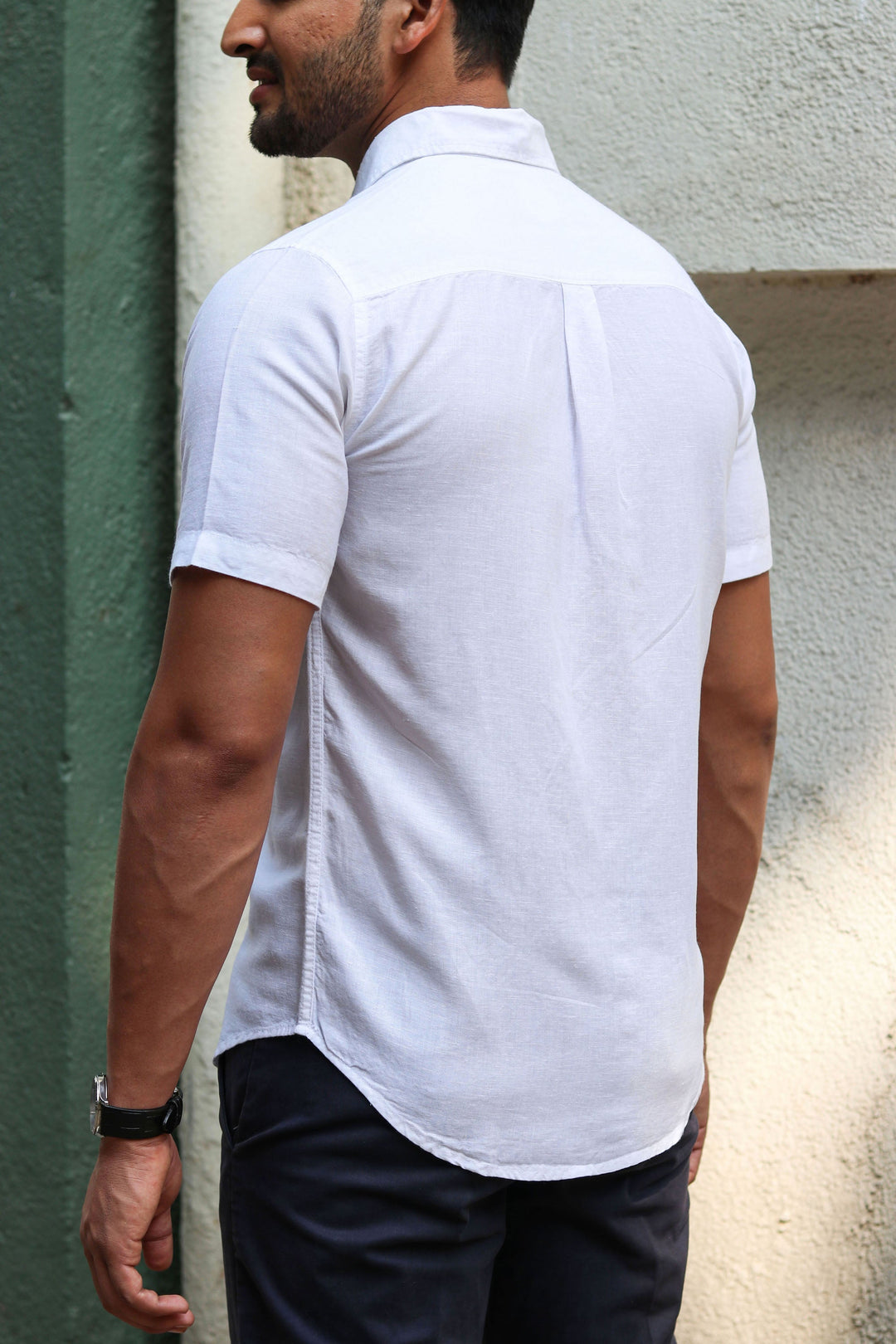 Earthy Route Snow white · half sleeve shirt